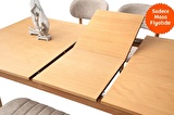 Ortadan Açılır Büyüyen Yemek Masası Natural 90x140cm SADECE MASA FİYATIDIR