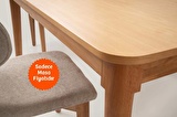 Ortadan Açılır Büyüyen Yemek Masası Natural 90x140cm SADECE MASA FİYATIDIR