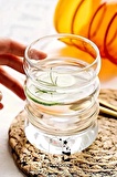 2li Halka Şekli Pipetli Kokteyl Cam Bardak Seti İskandinav Tarz Kahve Latte Sunum Bardağı 340 ml