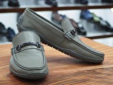 AÇIK GRİ CİLT HAKİKİ DERİ ERKEK LOAFER AYAKKABI
