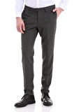 Antrasit Slim Fit Desenli Yandan Cepli Kumaş Pantolon | 42