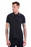 Lacivert Regular Fit Düz 100% Pamuklu Polo Yaka Tişört | M