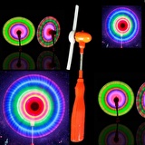 2 PCS LİGHT LED SPİNNİNG RENKLİ IŞIKLI DÖNEN UFO PERVANE SESLİ IŞIKLI 2 ADET TURUNCU DEĞİRMEN IŞIK