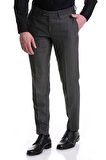 Antrasit Slim Fit Desenli Yandan Cepli Yünlü Kumaş Pantolon | 50