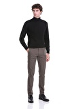 Haki Slim Fit Desenli Pamuklu Yandan Cep Kanvas Pantolon | 30