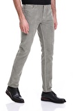 Yeşil Dinamik Fit Düz 5 Cep Casual Kadife Pantolon | 40