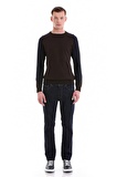 Kahverengi Regular Fit Jakarlı Bisiklet Yaka Yünlü Triko Kazak | XL
