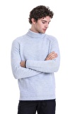 Mavi Regular Fit Düz Balıkçı Yaka Triko Kazak | XXL