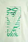 Açık Yeşil Ön Baskı Detaylı O Yaka Standart Kalıp Erkek Çocuk T-Shirt - 11099