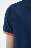 İndigo Baskı Detaylı O Yaka Standart Kalıp Erkek Çocuk T-Shirt - 11131