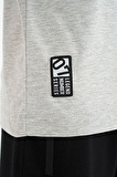 Gri Melanj Minimal Yazı Baskılı Standart Kalıp O Yaka Erkek Çocuk T-Shirt - 11132