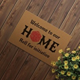 Decovetro Kapı Önü Halı Paspas Welcome To Our Home Desenli 40 x 60 cm