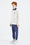 Ekru Polo Yaka Basic Erkek Çocuk T-Shirt - 11171