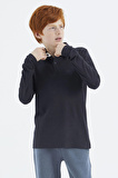 Lacivert Polo Yaka Basic Erkek Çocuk T-Shirt - 11171