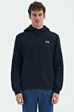 Hector Lacivert Şardonlu Erkek Sweatshirt - 88139