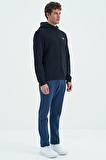 Hector Lacivert Şardonlu Erkek Sweatshirt - 88139