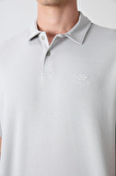 Taş Pamuklu Kalın Yumuşak Dokulu Oversize Fit Basic Polo Yaka Erkek T-Shirt - 88327