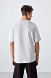 Taş Pamuklu Kalın Yumuşak Dokulu Oversize Fit Baskılı Erkek T-Shirt - 88331