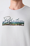 Taş Pamuklu Kalın Yumuşak Dokulu Oversize Fit Baskılı Erkek T-Shirt - 88334