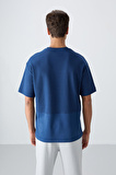 Parlament Pamuklu Kalın Yüzeyi Dokulu Oversize Fit Basic Erkek T-Shirt - 88337