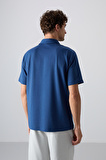 Parlament Pamuklu Kalın Yumuşak Dokulu Oversize Fit Baskılı Polo Yaka Erkek T-Shirt - 88347