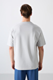 Taş Pamuklu Kalın Yumuşak Dokulu Oversize Fit Basic Erkek T-Shirt - 88349