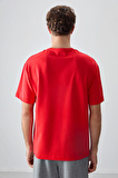 Fiesta Pamuklu Kalın Yumuşak Dokulu Oversize Fit Baskılı Erkek T-Shirt - 88375