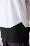 Beyaz Polyester Nefes Alan Dokulu İnce Esnek Standart Fit Erkek Performans T-Shirt - 88383