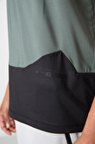 Haki Polyester Nefes Alan Dokulu İnce Esnek Standart Fit Erkek Performans T-Shirt - 88383