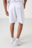 Beyaz Polyester Kalın Yumuşak Comfort Fit Erkek Şort - 81273