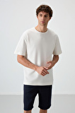 Eku - Lacivert Pamuklu Kalın Yumuşak Dokulu Oversize Fit Basic Erkek Şort Takım - 85249