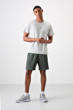 Taş Polyester Nefes Alan Jakarlı İnce Esnek Standart Fit Erkek Performans T-Shirt - 88397