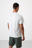 Taş Polyester Nefes Alan Jakarlı İnce Esnek Standart Fit Erkek Performans T-Shirt - 88397