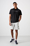 Siyah Polyester Nefes Alan Dokulu İnce Esnek Standart Fit Polo Yaka Erkek Performans T-Shirt - 88393