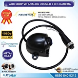 Metal Mini Kasa AHD 1080P ve Analog Pal Çevirilebilir 4 Pin Starlight Gece Görüşlü Yön Ayarlanabilir