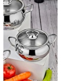 Cooker CKR3336 Lara Çelik Güveç Tencere Seti 3 Lü (12-14-16 Cm)