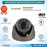 Mikrofonlu AHD 1080P ve Analog Pal Dönüşümlü Gece Görüşlü 4 Pin Mini Metal Dome Araç Kamerası