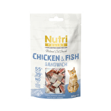 NF Tavuk&Balık Etli Sandvic Tahılsız Nutri Feline 50Gr Kedi Ödülü