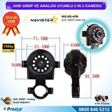 AHD 1080P ve Analog Pal Çevirilebilir 4 Pin Gece Görüşlü Araç Kamerası Metal Kelepçeli Yön Ayarlanab