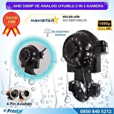 AHD 1080P ve Analog Pal Çevirilebilir 4 Pin Gece Görüşlü Araç Kamerası Metal Kelepçeli Yön Ayarlanab
