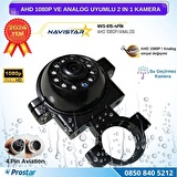 AHD 1080P ve Analog Pal Çevirilebilir 4 Pin Gece Görüşlü Araç Kamerası Metal Kelepçeli Yön Ayarlanab