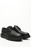 SİYAH FLOTER Gön Hakiki Deri Yuvarlak Burun Bağcıklı Günlük Erkek Ayakkabı 81005