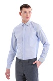 Mavi Comfort Fit Desenli 100% Pamuklu İtalyan Yaka Uzun Kollu Spor Gömlek | L
