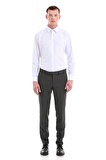 Antrasit Slim Fit Desenli Yandan Cepli Kumaş Pantolon | 42
