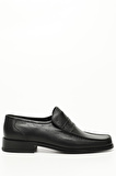 SİYAH Gön Platinum Hakiki Deri Yuvarlak Burun Kösele Taban Günlük Erkek Ayakkabı 01031