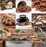 Kahve & Atıştırmalık Cafe Duvar Kağıdı Baskı