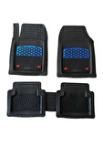 Volkswagen Caddy 2003-2010 Panelvan Üniversal Mavi Desenli Siyah Havuzlu Paspas 