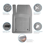 Hyundaı Santa Fe 2000-2006 Üniversal Pro Gri Havuzlu Paspas 