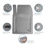 Seat Toledo 2004-2010 Üniversal Pro Gri Havuzlu Paspas 