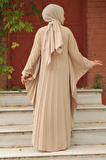 Yarasa Kol Camel Tesettür Elbise 330068C